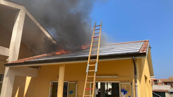 Incendio alla scuola dell’infanzia di Treglio, illesi bambini e insegnanti